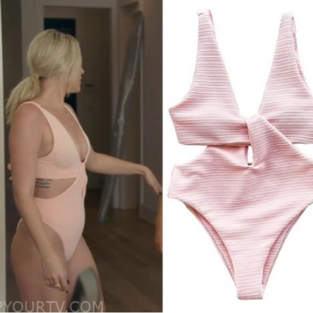 NWT Cupshe Pink One Piece bathing suit size small S- New